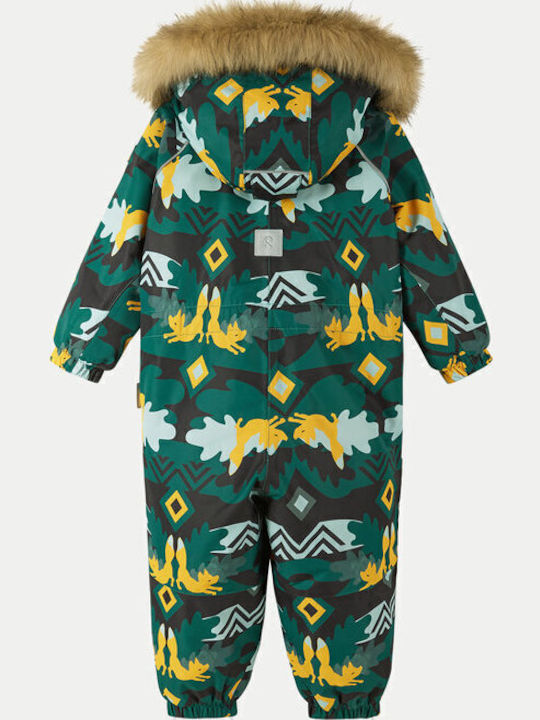 Reima Baby Bodysuit for Going Out Long-Sleeved Green-Yellow