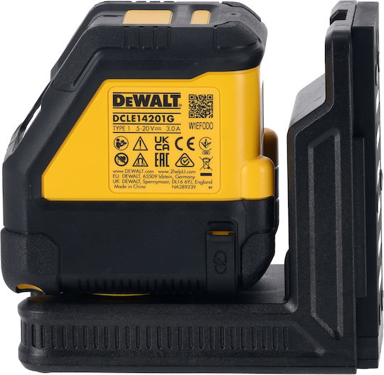 DEWALT Γραμμικό Αλφάδι Laser Πράσινης Δέσμης 10.8V με Εύρος Εργασίας 30m