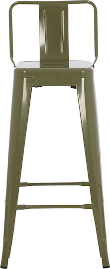 Stool for Bar Outdoor Melita-pro Dark Olive Green 42x42x100cm