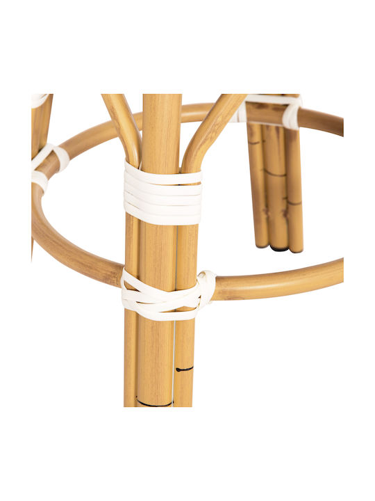Garden Stool Outdoor Aluminum Chino White-Blue 36x36x46cm