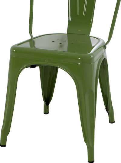 Melita-pro Καρέκλα Τραπεζαρίας Μεταλλική Light Olive Green 44x47x84.5εκ.