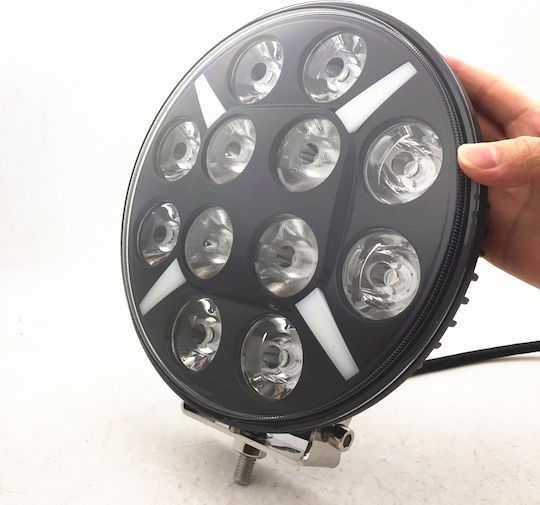 Round Car Headlight LED Universal 10 - 30V 60W with White Lighting 1 Piece