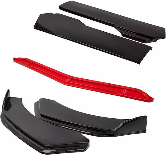 Set Universal Spoiler Față Auto 5 bucăți Negru Lucios Hw-0310