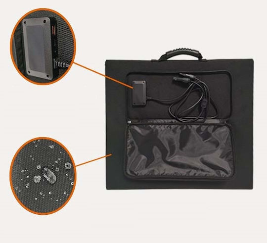 Слънчев Панел Зарядно Устройство 100W с USB Изход (Акумулаторни Батерии) (02.SM.9101)