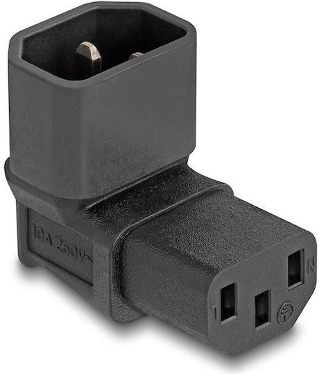 DeLock IEC C14 / IEC C13 - IEC C14 / IEC C13 Cable Μαύρο 80472