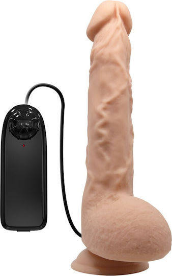 Beautiful Dildo με Όρχεις και Βεντούζα Flesh 25cm