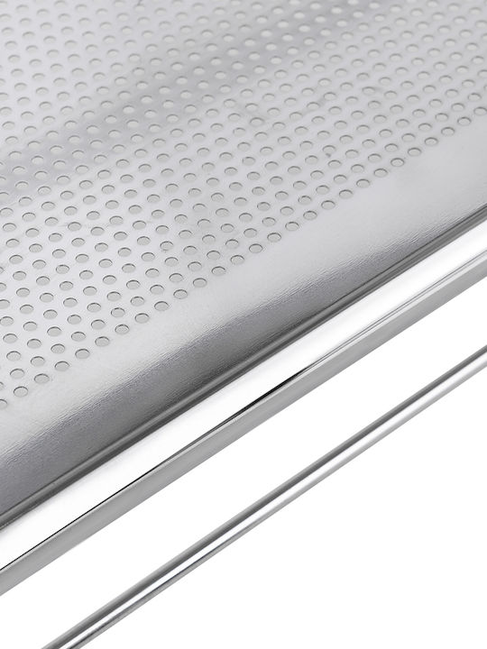 Costway Wall Mounted Bathroom Shelf Metallic 45x25.5x55cm Silver