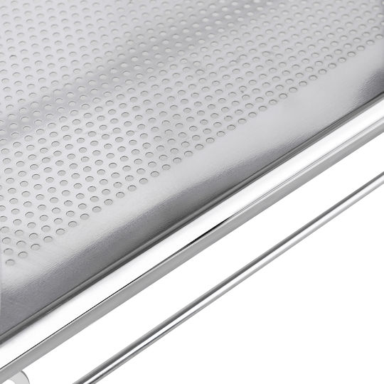 Costway Επιτοίχια Ραφιέρα Μπάνιου Μεταλλική 45x25.5x55cm Ασημί
