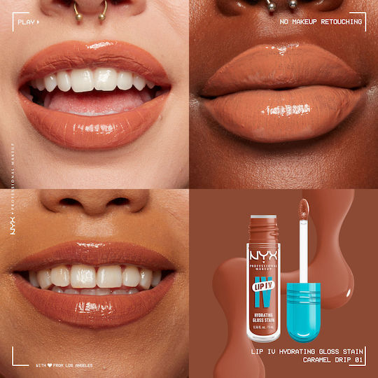 NYX Professional Makeup Lip IV Liquid Lip Stain 01 Caramel Drip 5ml