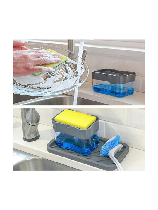 Dispenser Bucătărie Plastic cu Suport pentru Burete