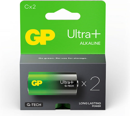 GP Batteries Ultra Plus Alkaline Batterien C 1.5V 2Stück 03014AUPETA-B2