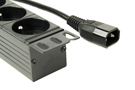 Gembird EG-PDU-014-FC14 Πολύπριζο Rack 1U 8x Schuko Μαύρο