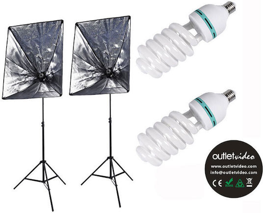 Set Iluminare Softbox Diat Xl2 2 Becuri 1350w 22.000 Lumeni