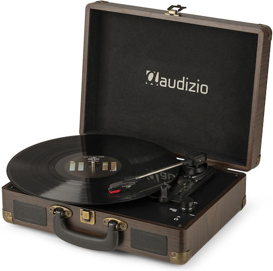 Audizio RP114W 102.045 Грамофон В Куфарче С Предусилвател И Вградени Говорители Кафяв