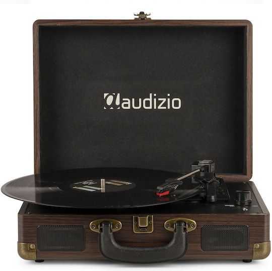 Audizio RP114W 102.045 Грамофон В Куфарче С Предусилвател И Вградени Говорители Кафяв