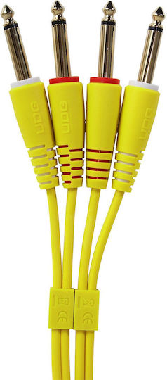 UDG Cable 2 x 6.3mm male - 2x 6.3mm male 1.5m Yellow (U97002YL)