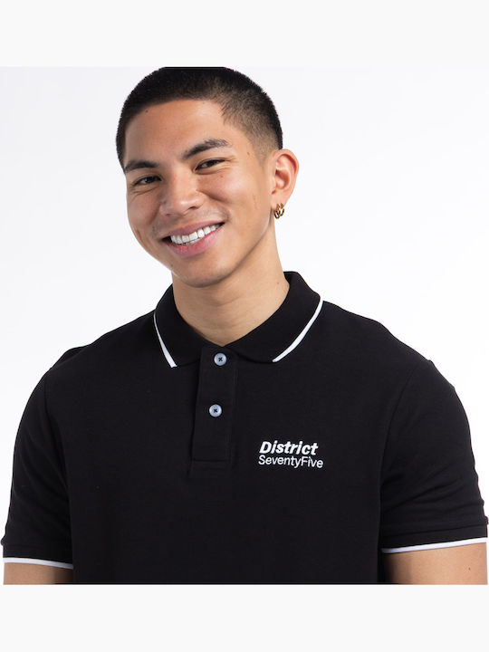 Polo Short Sleeve Black Men's Blouse