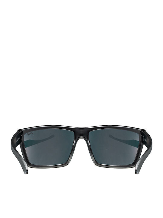 Uvex Unisex Sunglasses with Black Plastic Frame and Multicolour Mirror Lens S5309472213