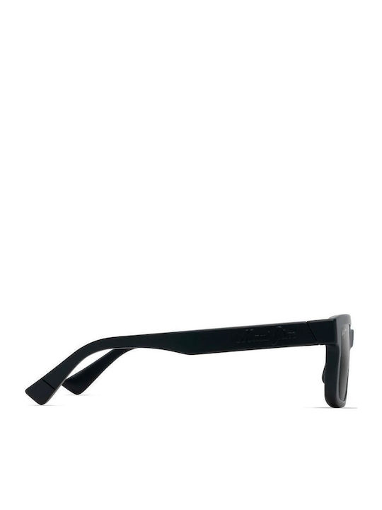 Maui Jim Men's Sunglasses with Black Plastic Frame and Black Lens AF655-02