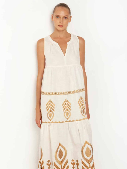 Greek Archaic Kori Dress White