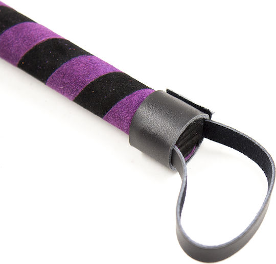Naughty Toys Μαστίγιο Bdsm Leather Whip 36cm σε Μωβ Χρώμα