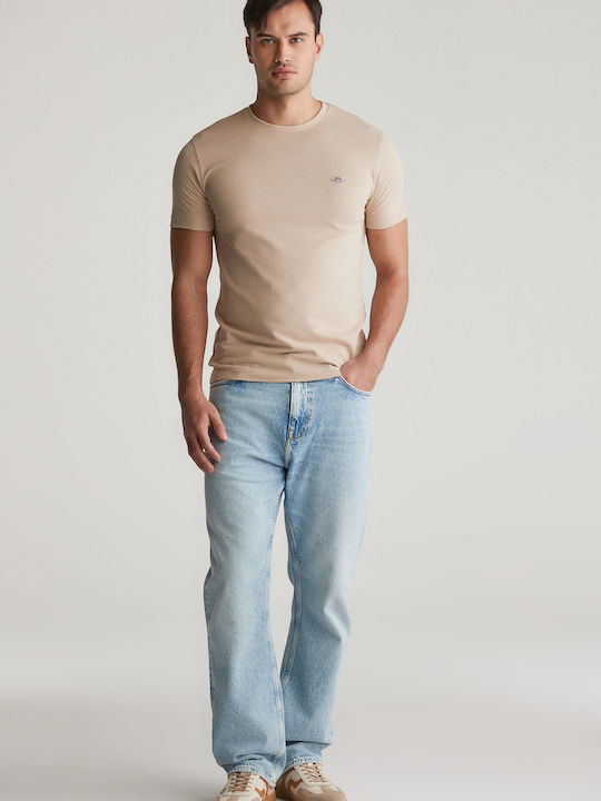 Gant Pique T-shirt Brown