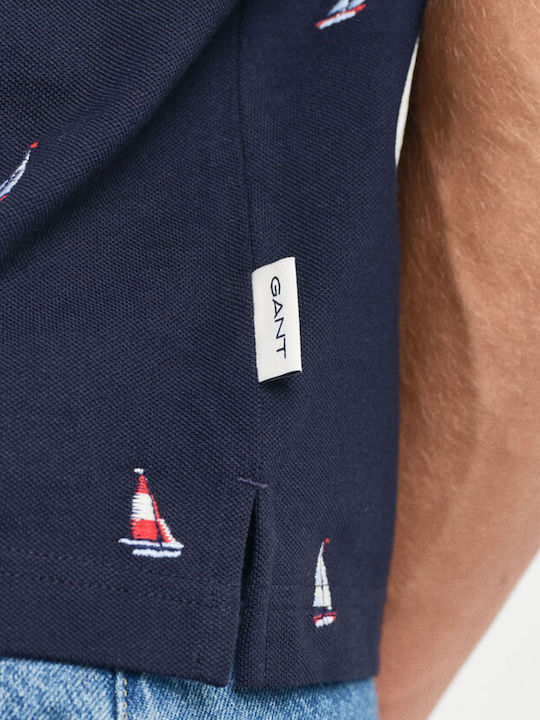 Polo T-shirt Navy Μπλε