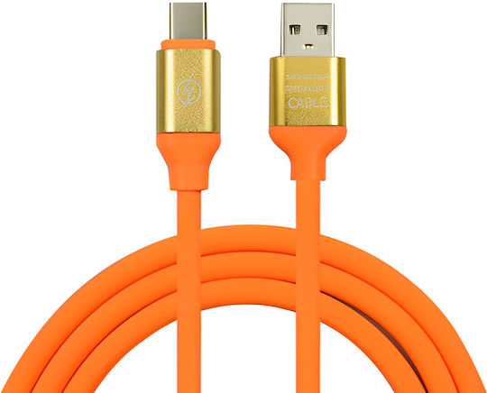 Regular USB 2.0 Cablu USB-C bărbătesc - USB-A Portocaliu 2m