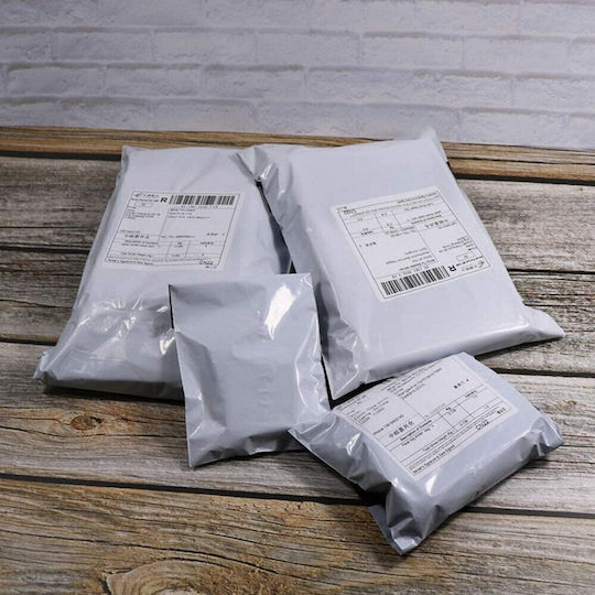 Set of 100 Waterproof Courier Transport Bags with Self-Adhesive Closure 35x44cm