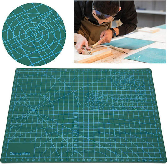 Placă de tăiere A4 Zola față-verso 3 mm grosime verde 22x30 cm