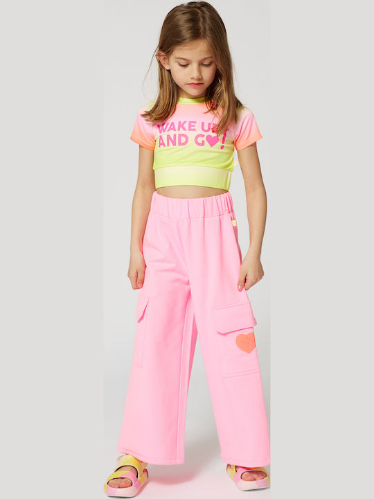 Παιδικό Crop Top Κοντομάνικο Πολύχρωμη