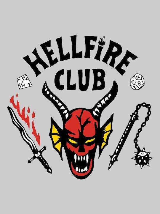 TKT Stranger Things Sweatshirt Hellfire Club Black