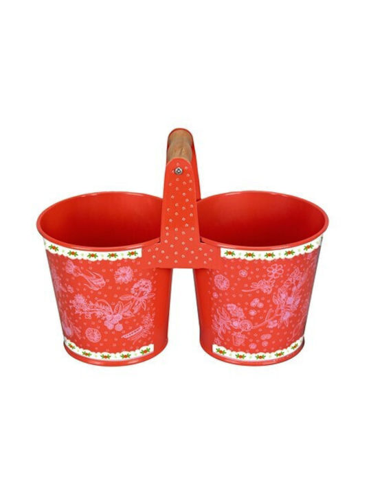 Red Double Planter