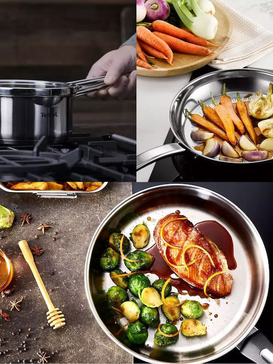Tefal Daily Cook Комплект саксии от Неръждаема Стомана Silver 10бр