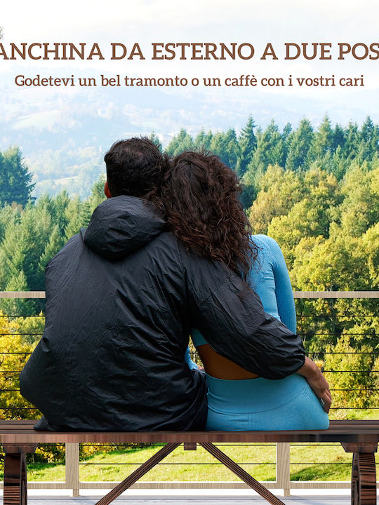 Bench Outdoor Wooden 120x29x39cm