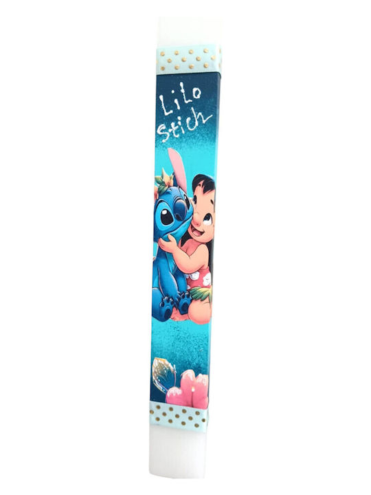 Kinder-Osterkerze Lilo & Stitch Blaue Flachkerze 28x3cm