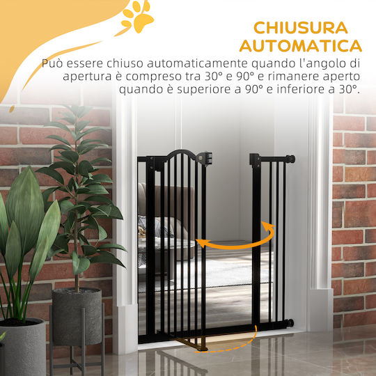 Pawhut Door Dog made of Metal in Black Color 74 x 74 x 74cm