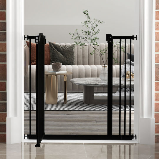 Pawhut Door Dog made of Metal in Black Color 74 x 74 x 74cm