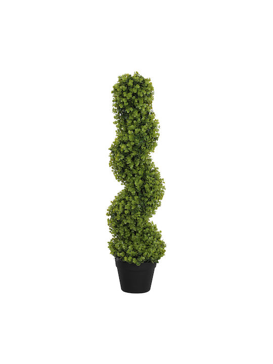Homcom Fake Eucalyptus Spiral Plant Pot Included Indoor Outdoor Height 90 cm Green 830-951v00gn