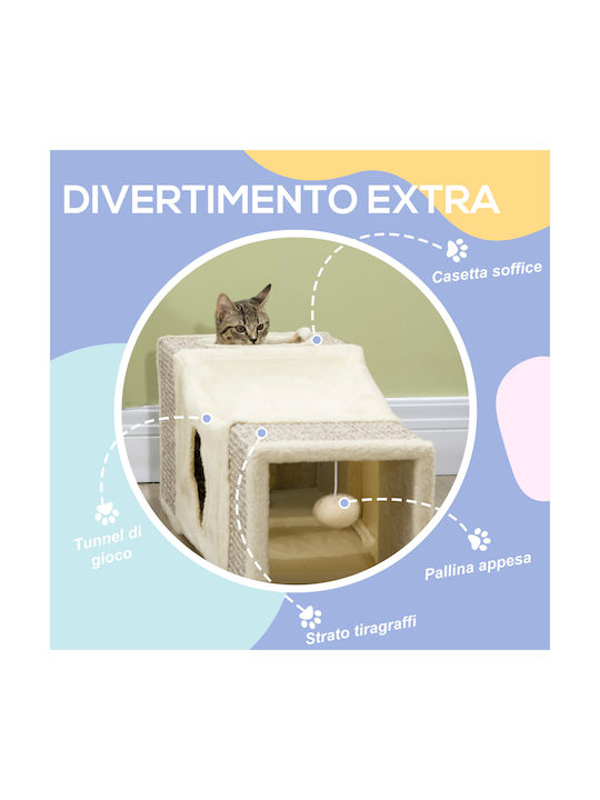 Pawhut Pisici Stâlp pentru zgâriat pisici Maro 30x34cm