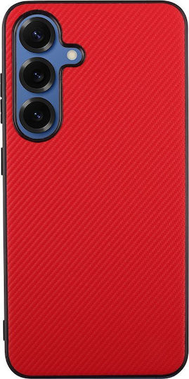 Volte-Tel Carbon Lift Umschlag Rückseite Silikon Rot (Galaxy S25+)