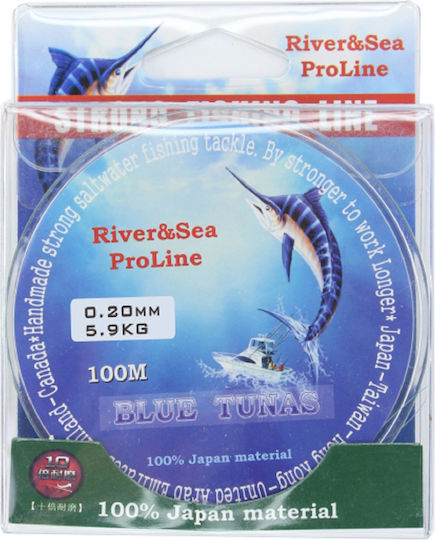 Tpster Angelschnüre Nylon 0,20mm Max5,9kg 100m 19372