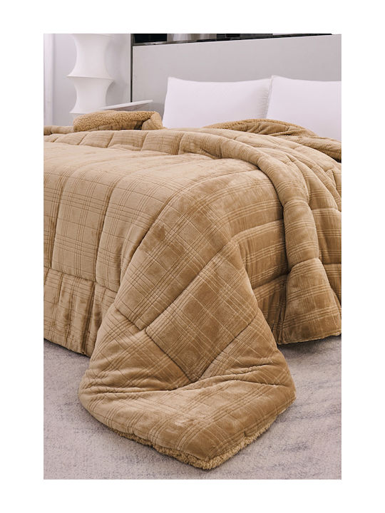 Liolios Home Husă de pătură Super Dublu 220x240cm Square Aur