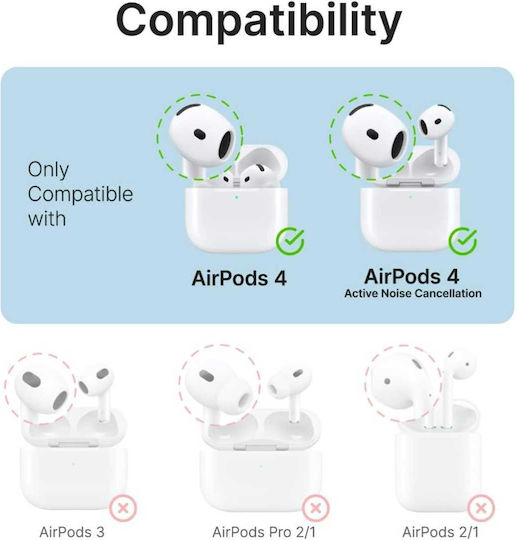Catalyst Waterproof Θήκη Σιλικόνης με Γάντζο σε Μαύρο χρώμα για Apple AirPods 4