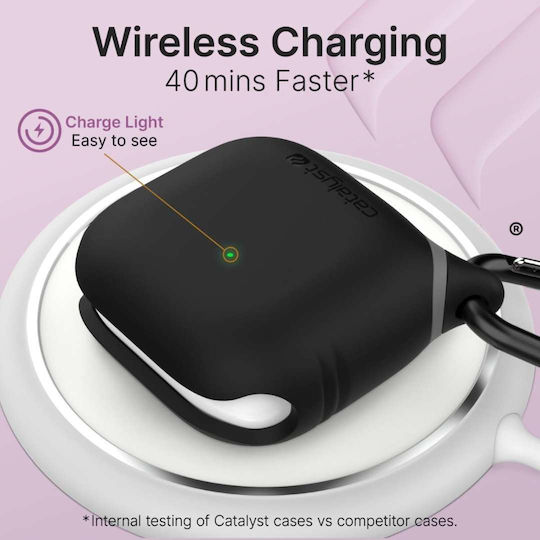 Catalyst Waterproof Θήκη Σιλικόνης με Γάντζο σε Μαύρο χρώμα για Apple AirPods 4