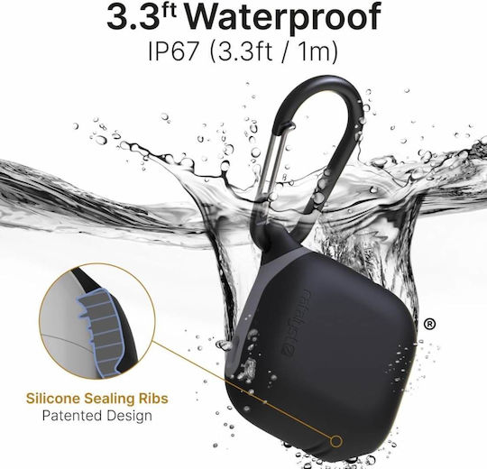 Catalyst Waterproof Θήκη Σιλικόνης με Γάντζο σε Μαύρο χρώμα για Apple AirPods 4