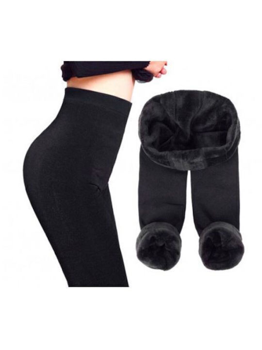 Women's Legging High Waisted with Fur Lining Black