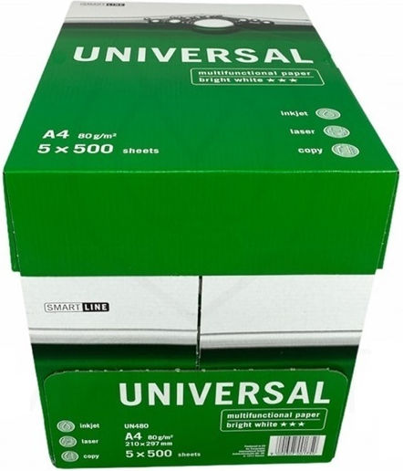 Smartline Universal Druckpapier A4 80gr/m² 1x500 Blätter Weiß