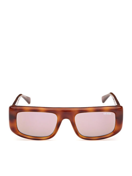 Guess Ochelari De Soare Unisex Cu Ramă Din Plastic Neagră Tartarugă Și Lentilă Roz Oglindă GU00138 53C
