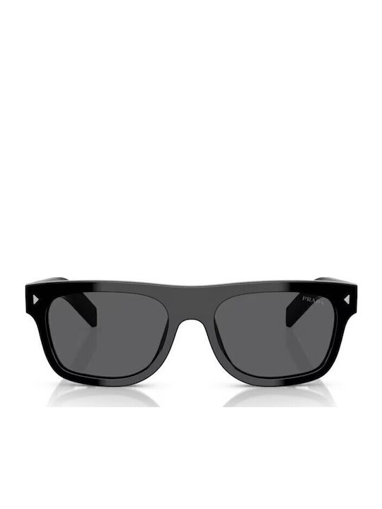 Prada Men's Sunglasses with Black Plastic Frame and Gray Lens PRB12S 16K731
